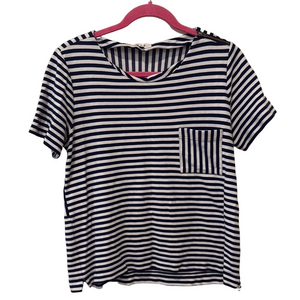 Madewell navy striped top, large
